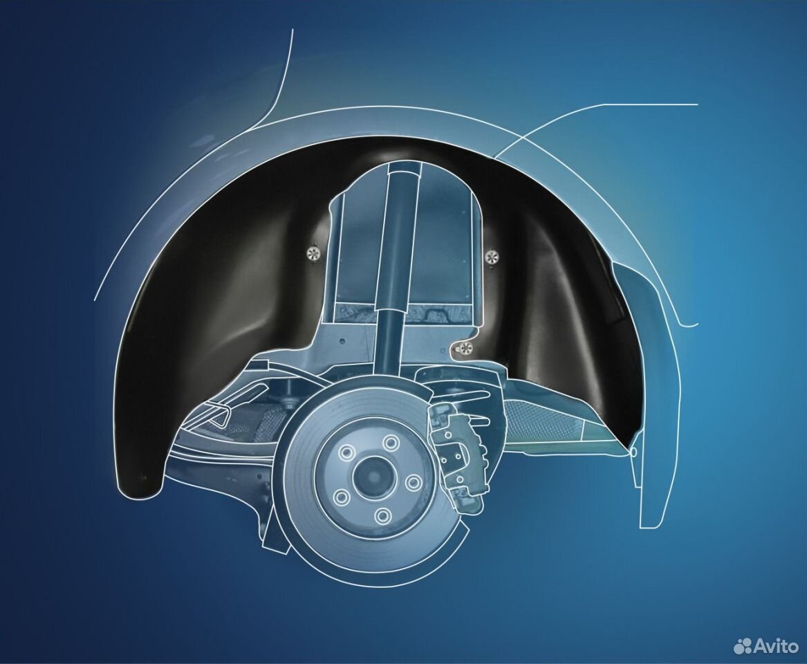 Подкрылки задние на Renault Logan (2010+)