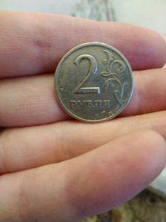 Монета 2 рубля брак