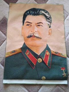 Сталин, материал гобелен, вышит, размер 60*85 очен