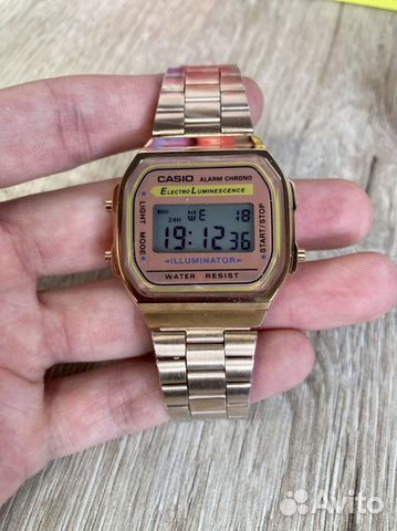 casio illuminator rose gold