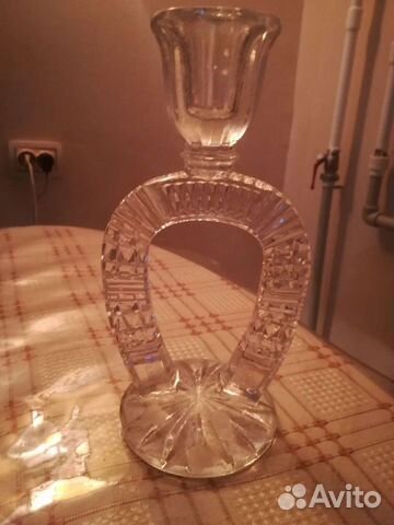 Подсвечник хрустальные подкова