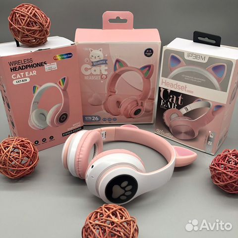 Беспроводные наушники с ушками (новые)