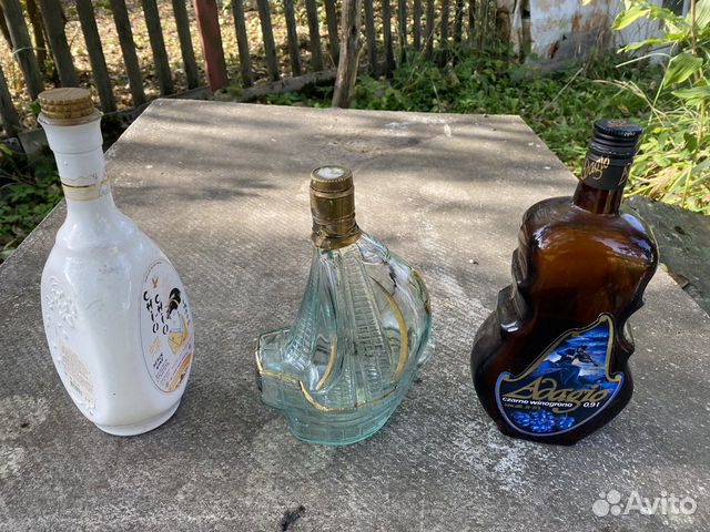 Бутылки контрабас парусник кьянти винтаж кинорекв