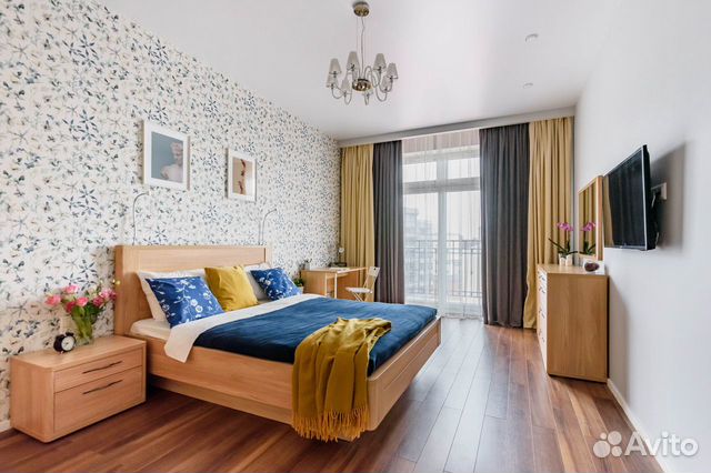 

1-к. квартира, 52 м², 2 кровати