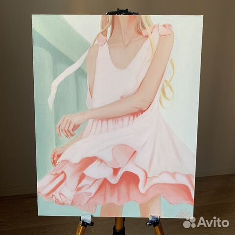 Картина маслом на холсте девушка