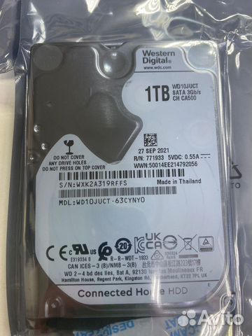 Жесткий диск (HDD) 1TB новые Для ноутбуков