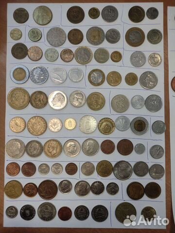 Монеты коллекция 116 шт 40 стр без повторов иностр