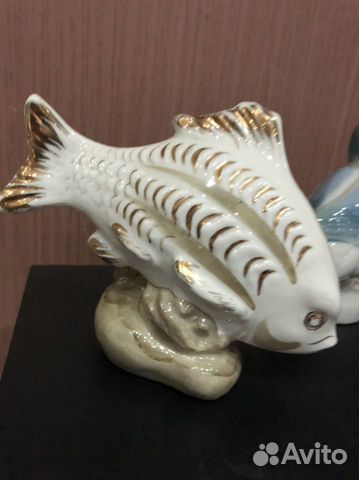 Рыба карп фарфоровая статуэтка СССР