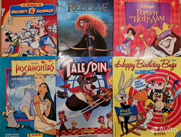 Наклейки panini Горбун, Покахонтас, Храброе сердце