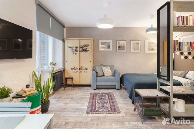 

Квартира-студия, 32 м², 2 кровати