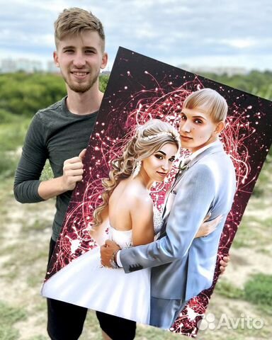 Портрет по фото на холсте под заказ