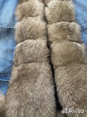 Куртка утепленная джинсовая с натуральным мехом