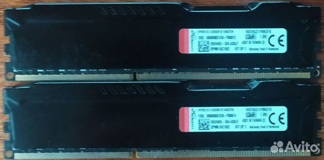 Оперативная память ddr3l 2x8 gb 1866Mhz