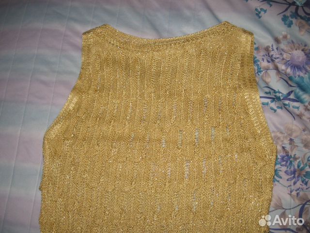 Красивое ажурное платье, золотое, р. 46-48, новое Красивое ажурное платье, золотое, р. 46-48, новое
