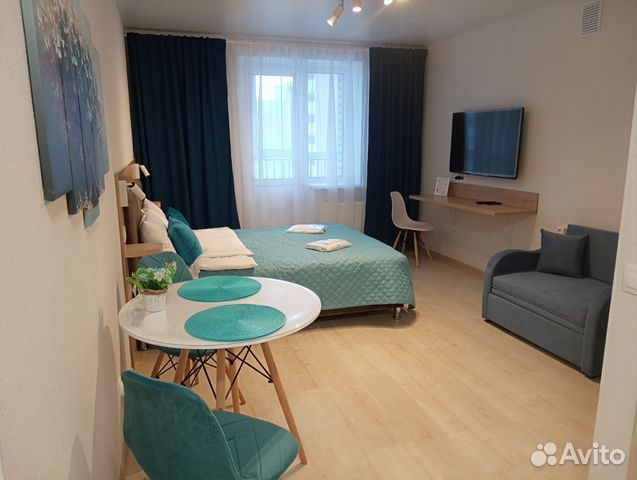 

Квартира-студия, 28 м², 2 кровати