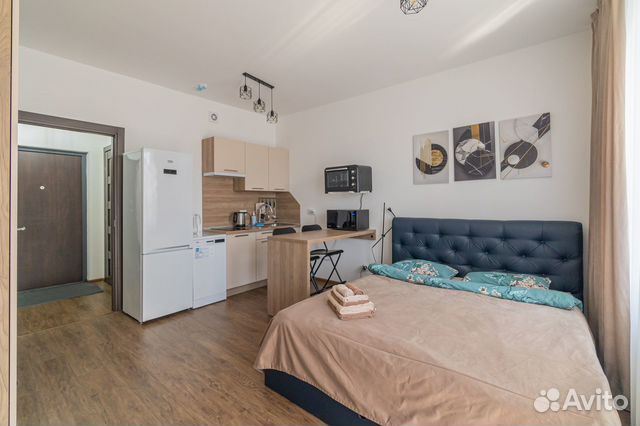 

Квартира-студия, 30 м², 2 кровати