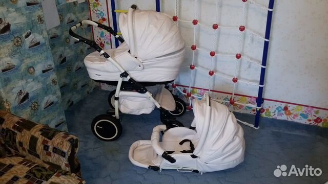 Коляска 2 в 1 Adamex Nitro эко-кожа