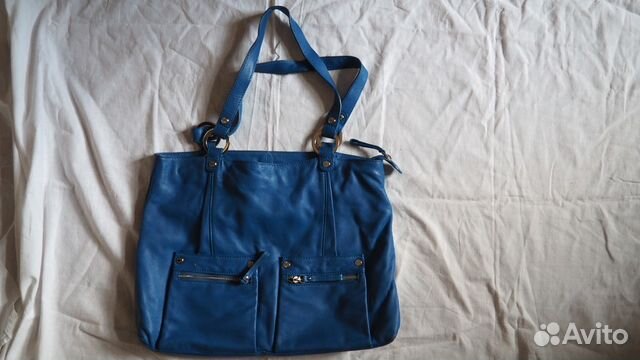 Женская сумка Palio, кожаная, синяя