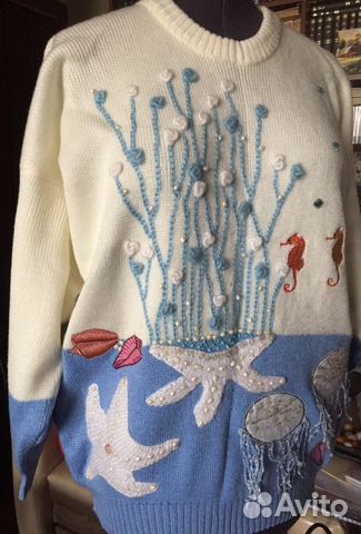 Джемпер ручной работы с вышивкой Джемпер ручной работы с вышивкой
