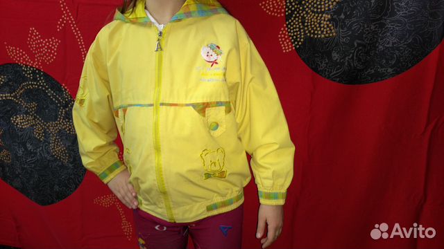 Куртка-ветровка для девочки 5-8 лет, рост 122-128