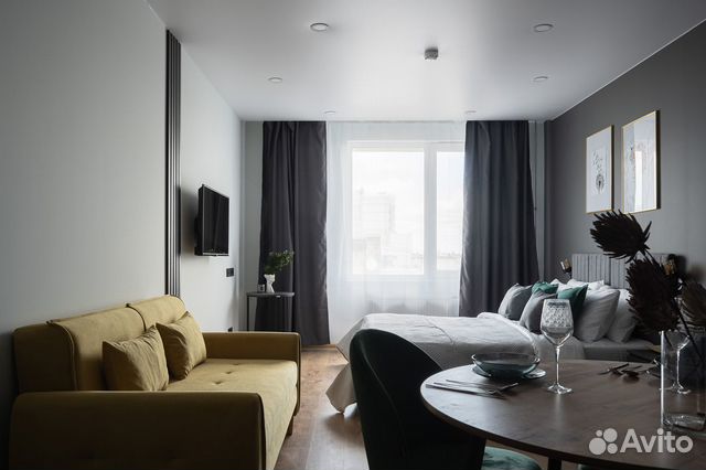 

Квартира-студия, 28 м², 2 кровати