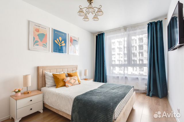 

1-к. квартира, 45 м², 2 кровати