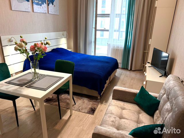 

Квартира-студия, 27 м², 2 кровати