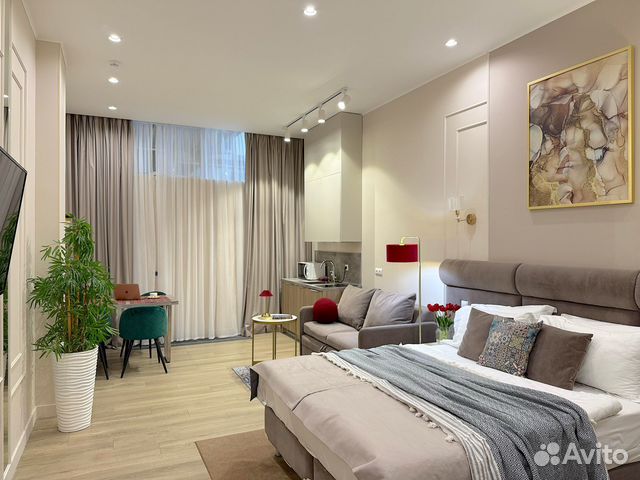 

Квартира-студия, 33 м², 2 кровати