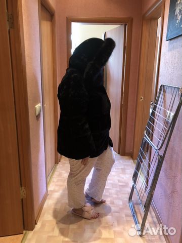 Шуба мутон с капюшоном Шуба мутон с капюшоном