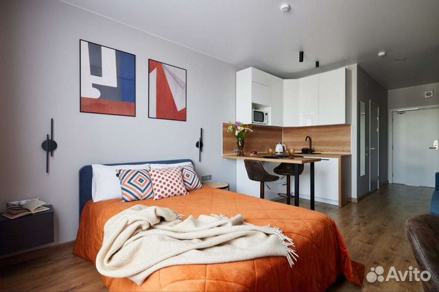 

Квартира-студия, 26 м², 2 кровати