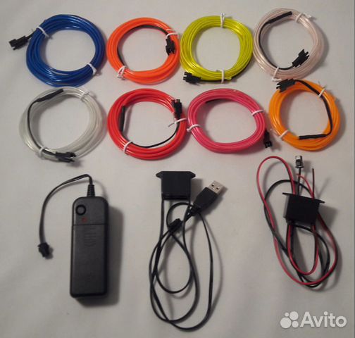 Светящийся провод (холодный неон, неоновая нить) Светящийся провод (холодный неон, неоновая нить)