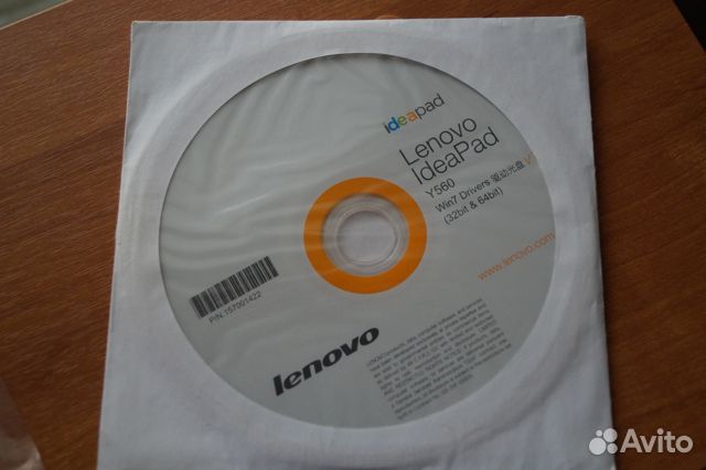 89780017577 Диск с драйверами для ноутбука Lenovo Y560 Win7