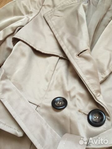 Женский бежевый плащ пальто тренч