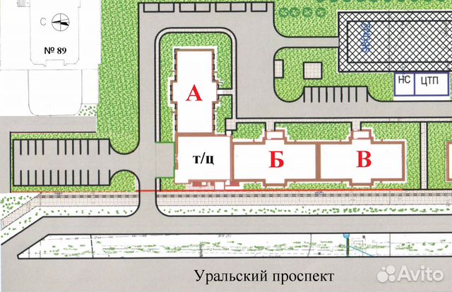 1-к квартира, 42 м², 2/9 эт.