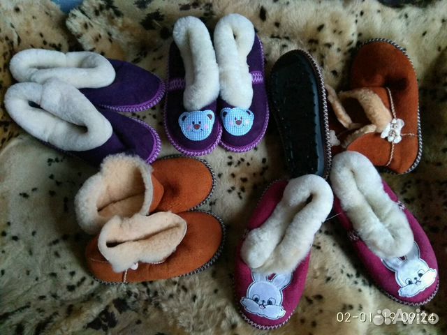 Детские тапочки из натурального меха Детские тапочки из натурального меха