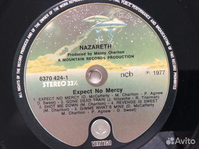 Lp Nazareth -Expect no mercy 1977 Sweden
