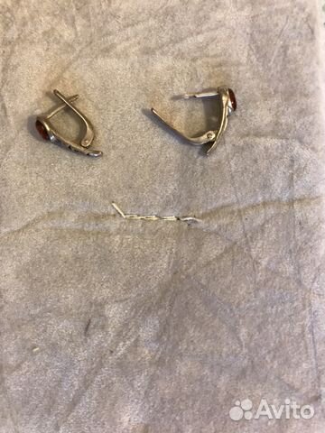 Серьги янтарь