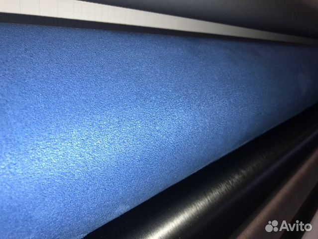 Алькантара синяя искусственная замша