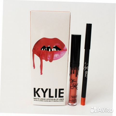 Помада kylie цвет dirty peach + карандаш для губ Помада kylie цвет dirty peach + карандаш для губ