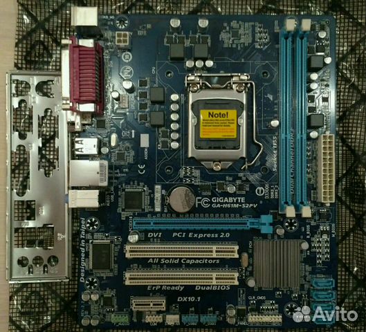 Материнская плата gigabyte GA-H61M-S2PV, LGA1155