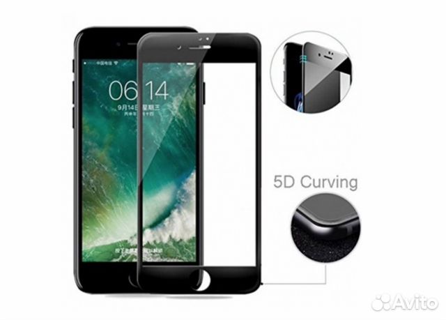 Защитные стекла 5D на iPhone 6/6S в ассортименте