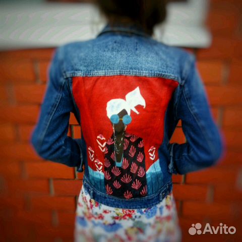 Куртка роспись джинсовки одежды