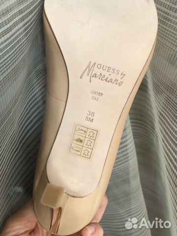 Нюдовые кожаные туфли Guess by marciano, новые