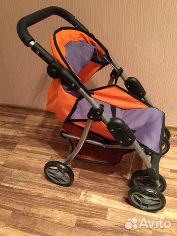 Коляска для куклы Buggy Boom Skyna Оранж. с сирен Коляска для куклы Buggy Boom Skyna Оранж. с сирен