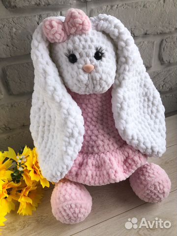 Вязаная игрушка зайка Вязаная игрушка зайка