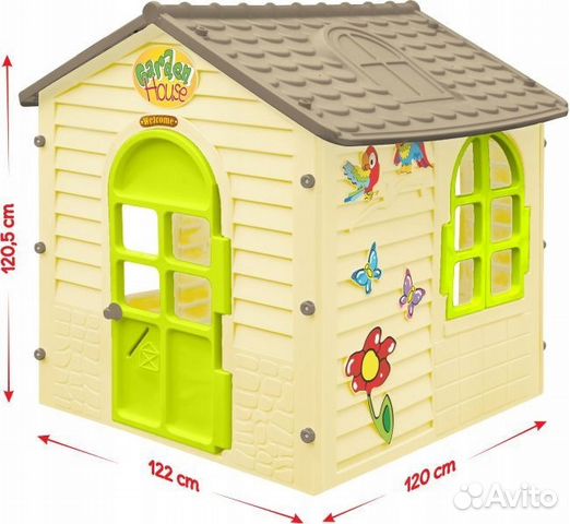 Игровой участок 3in1 домик столик горка