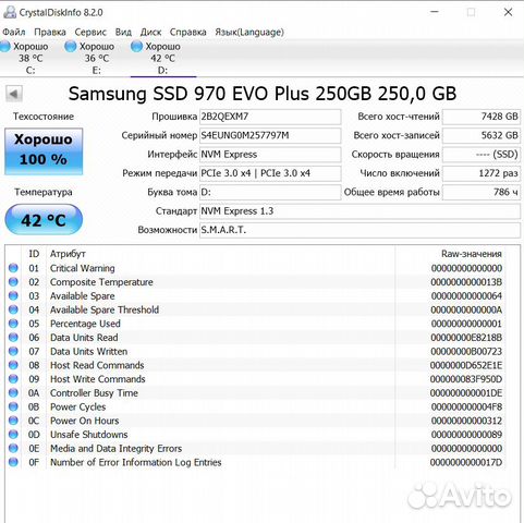SSD m.2 SAMSUNG 970 evo plus 250 gb