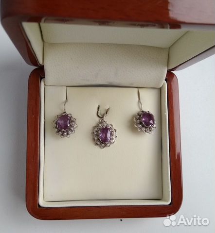 Серебро серьги кольцо полудрагоценные камни