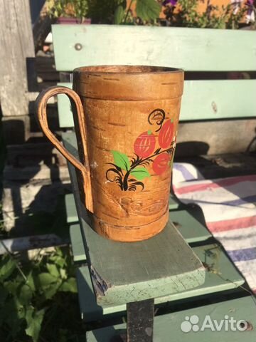 Стакан декоративный из бересты