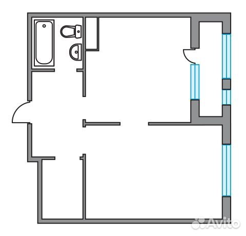 1-к квартира, 45.5 м², 12/26 эт.